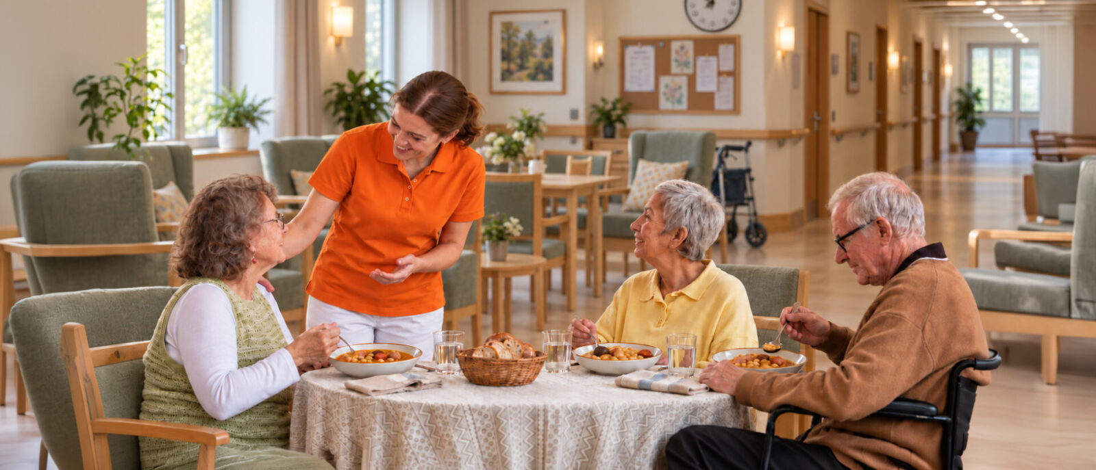 alimentación en una residencia de mayores