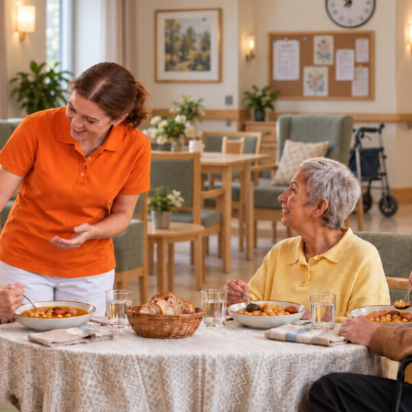 alimentación en una residencia de mayores